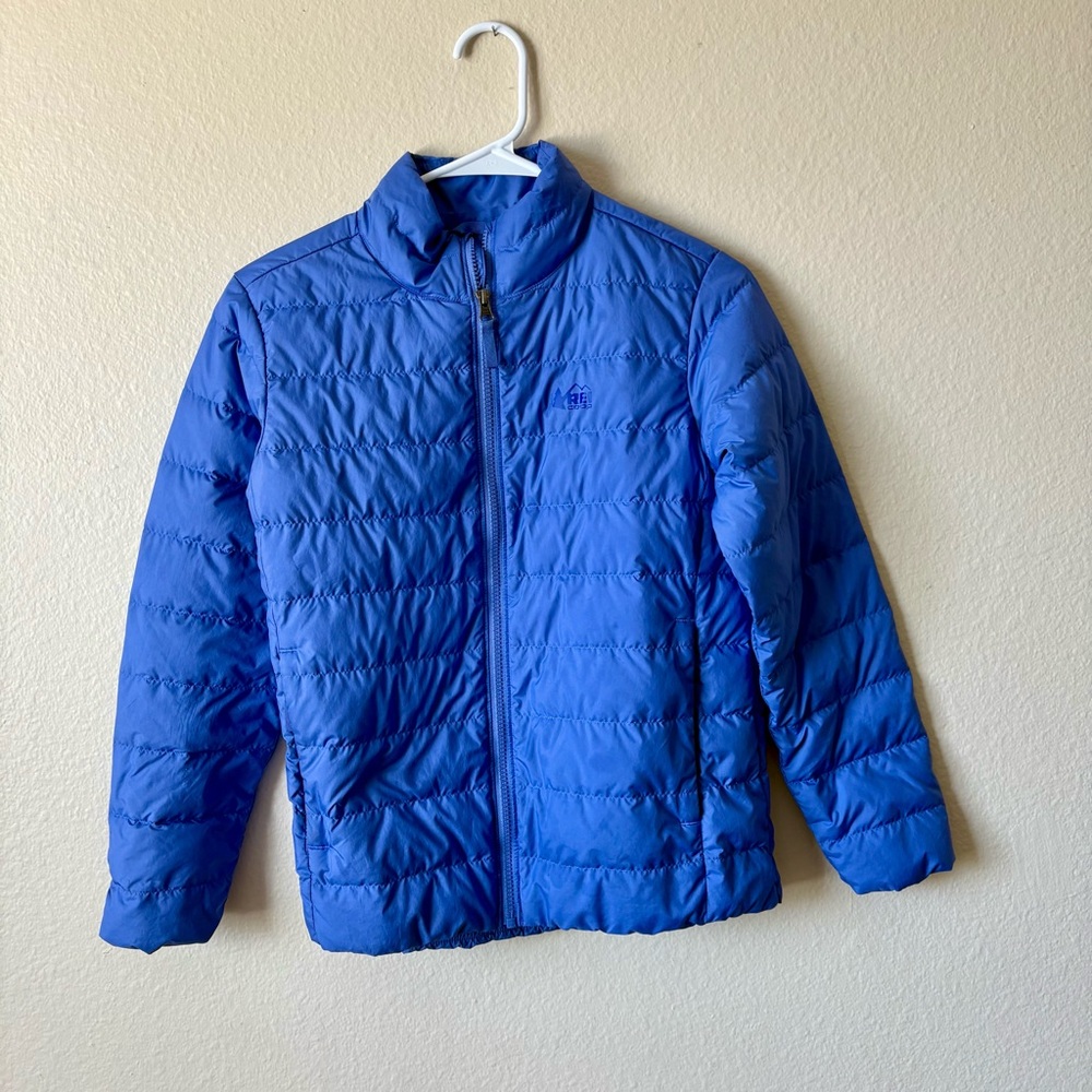 REI Co-op Kids Blue Outdoor Shell Jacket - Size L